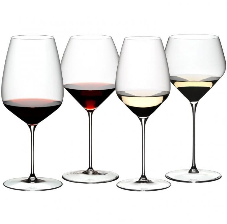 Riedel Vinglas sæt Veloce - Cabernet / Merlot, Pinot Noir / Nebbiolo, Riesling & Chardonnay - 4 Stykker