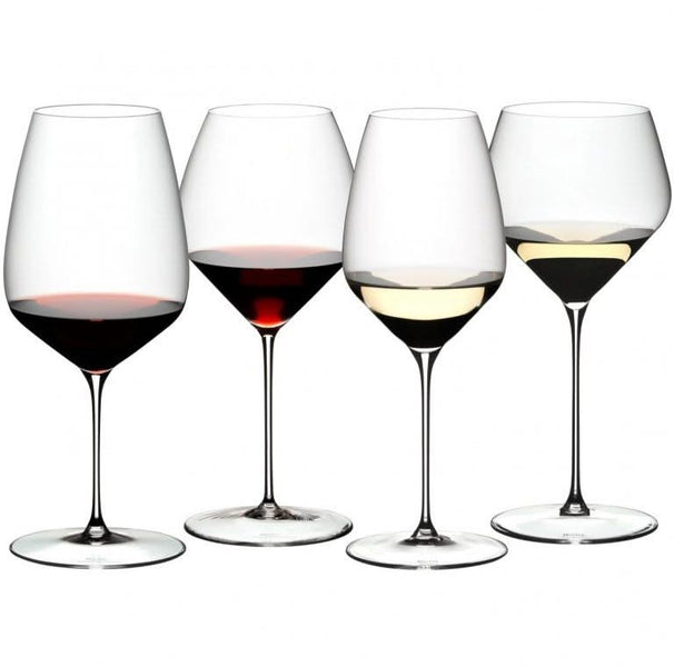 Riedel Vinglas sæt Veloce - Cabernet / Merlot, Pinot Noir / Nebbiolo, Riesling & Chardonnay - 4 Stykker