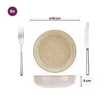 Cosy & Trendy Dybe Tallerkener / Pastatallerkener Baltic Luna ø 18 cm - 6 stk.