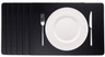 Cookinglife Placemats - Vegan læder - Sort - 46 x 33 cm - 6 stk.