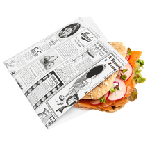 Fedtfrie Papir Hamburger- Pizza Slice Poser 17 x 18 cm - 500 Styk