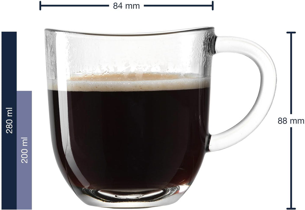 Leonardo Koffieglazen Napoli 280 ml - 6 styk