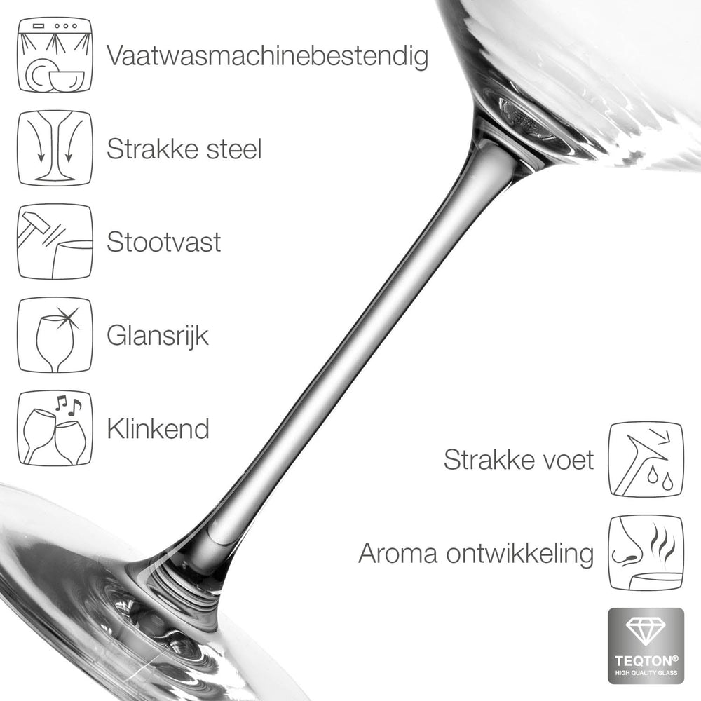 Leonardo Røde Vinglas - Puccini - 750 ml - 6 stk.