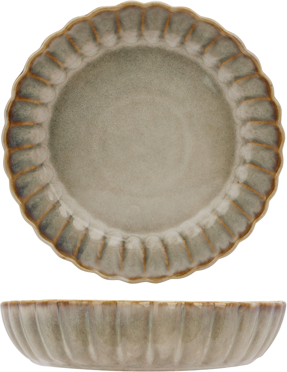 Cosy & Trendy Dybe Tallerkener / Pastatallerkener - Astera Pearl Beige - ø 22 cm - 4 Styk