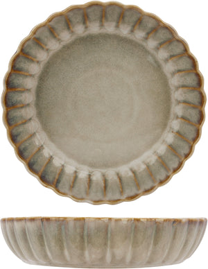 Cosy & Trendy Dybe Tallerkener / Pastatallerkener - Astera Pearl Beige - ø 22 cm - 4 Styk