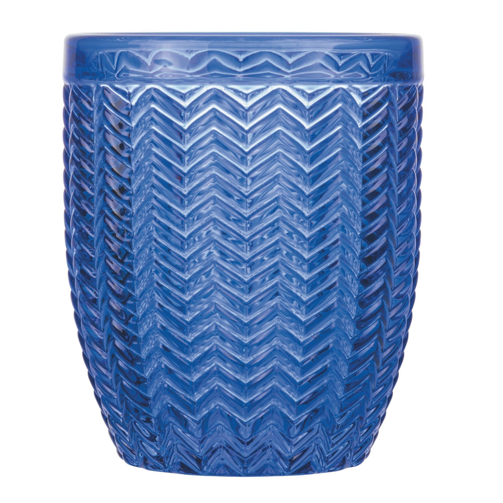 Villa d'Este Home Vandglas Geometrie Ocean - Blå - 350 ml - 6 stk.