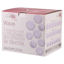 Villa d'Este Home Serviesset Wave Hvid Porcelæn 18-delt / 6 personer - 6 middagstallerkener, 6 morgenmadstallerkener og 6 dybe tallerkener