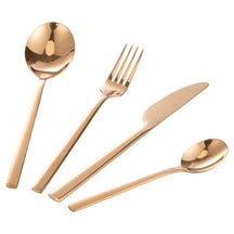 Villa d'Este Home Bestikset Stylo - Guld - 24 dele / 6 personer