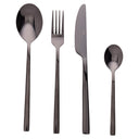 Villa d'Este Home Bestikset Stylo - Sort - 24 dele / 6 personer