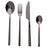 Villa d'Este Home Bestikset Stylo - Sort - 24 dele / 6 personer
