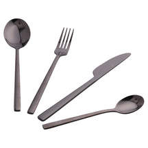 Villa d'Este Home Bestikset Stylo - Sort - 24 dele / 6 personer
