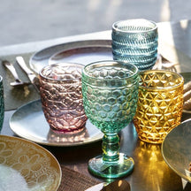 Villa d'Este Home Vandglas Geometrie Multicolor - 300 ml - 6 stk.