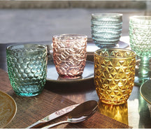 Villa d'Este Home Vandglas Geometrie Multicolor - 300 ml - 6 stk.