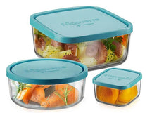 Bormioli Rocco Vershoudbakjes Frigoverre - Glas - Blå - 3 stk.