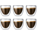 Bodum Dubbelwandige Espresso glas Pavina - patenteret ventil - 80 ml - 6 stk.