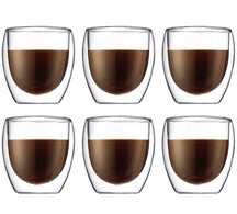 Bodum Dubbelwandige kaffe- / teglas Pavina - patenteret ventil - 250 ml - 6 stk.
