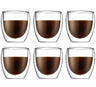 Bodum Dubbelwandige kaffe- / teglas Pavina - patenteret ventil - 250 ml - 6 stk.