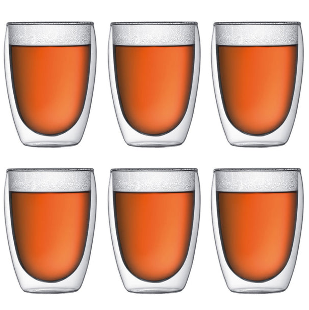 Bodum Dubbelwandige kaffe- / teglas Pavina - patenteret ventil - 350 ml - 6 stk.