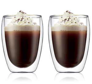 Bodum Dubbelvæggede kaffe- / teglas Pavina - patenteret ventil - 320 ml - 2 stk.