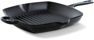 BK Grillpande Bourgogne Jet Black Gussejern 26 x 26 cm - emaljeret non-stick belægning