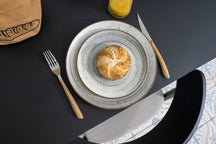 Cosy & Trendy Serviesset Sintra Dusty Blue 16-delig / 4 personer - 4 dinerborden, 4 ontbijtborden, 4 diepe borden og 4 skåle