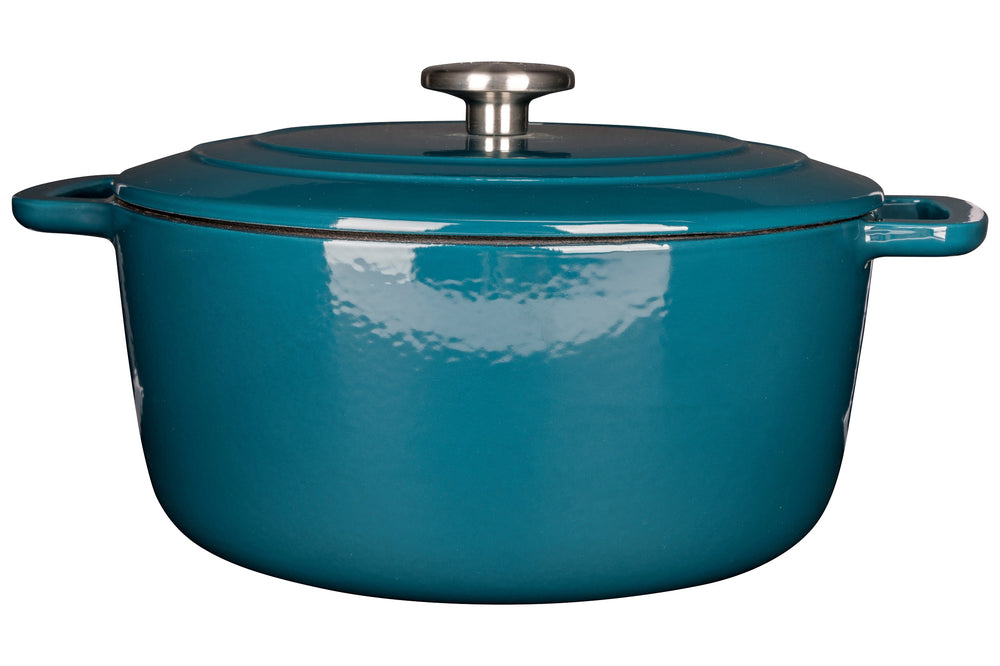 Cosy & Trendy Braadpan med låg Fontestic Gietijzer Green Heron Ø 28 cm / 6.8 Liter - emaljeret non-stick belægning