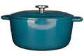 Cosy & Trendy Braadpan med låg Fontestic Gietijzer Green Heron Ø 28 cm / 6.8 Liter - emaljeret non-stick belægning