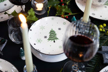 Cookinglife Serviesset - Kerstservies - Aardewerk - Grøn 18-delig / 6 personer