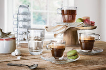 Bormioli Rocco Latte Macchiato Glas - Irish Coffee Glas - Kaffe Kopper med Håndtag - Stapelbar - Barshine 315 ml - 6 Stykker