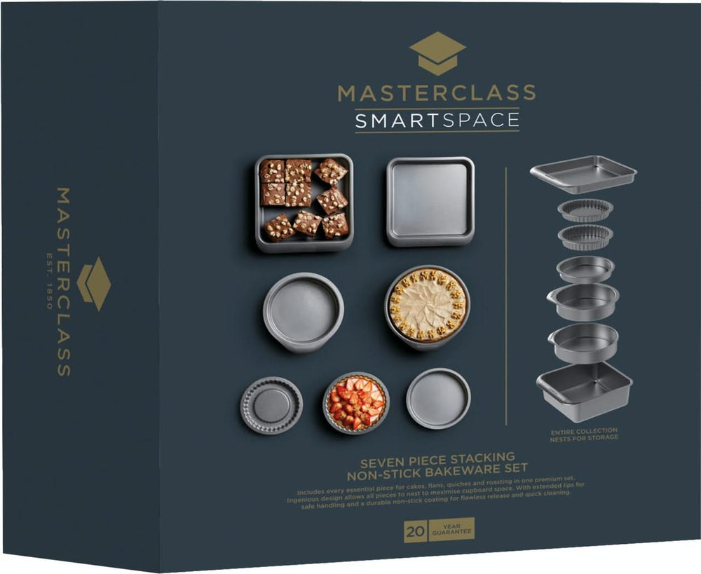 MasterClass Bakset Bakvormen Smart Space 7-Delig - Standard non-stick belægning