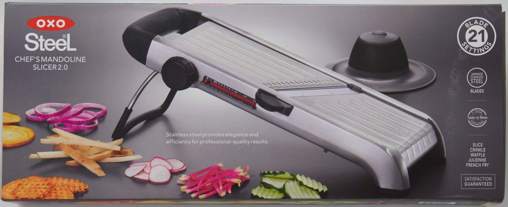 OXO Good Grips Mandoline - Grøntsagsslicer - Køkkenslicer - Good Grips - Basis Chef 2.0 Steel