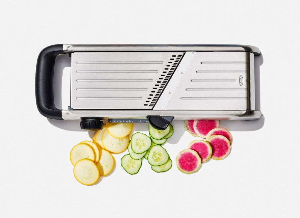 OXO Good Grips Mandoline - Grøntsagsslicer - Køkkenslicer - Good Grips - Basis Chef 2.0 Steel