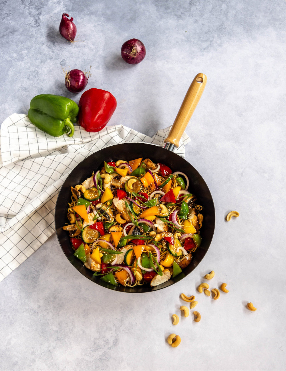 Cookinglife Wokpande Asia ø 30 cm - keramisk non-stick belægning