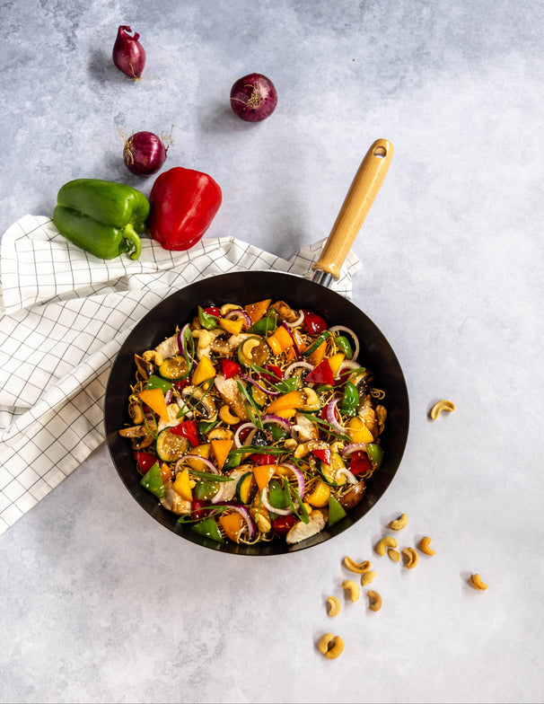 Cookinglife Wokpande Asia ø 30 cm - keramisk non-stick belægning
