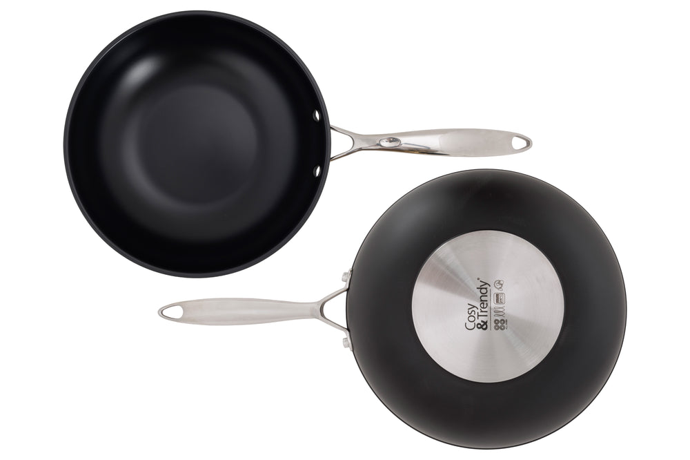 Cookinglife Wokpande Revolt ø 28 cm - egnet til alle varmekilder - keramisk non-stick belægning