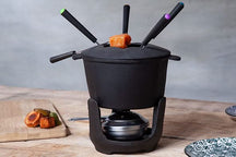 Cosy & Trendy Fondueset Gietijzer - 6 personer - grå - 1.2 liter