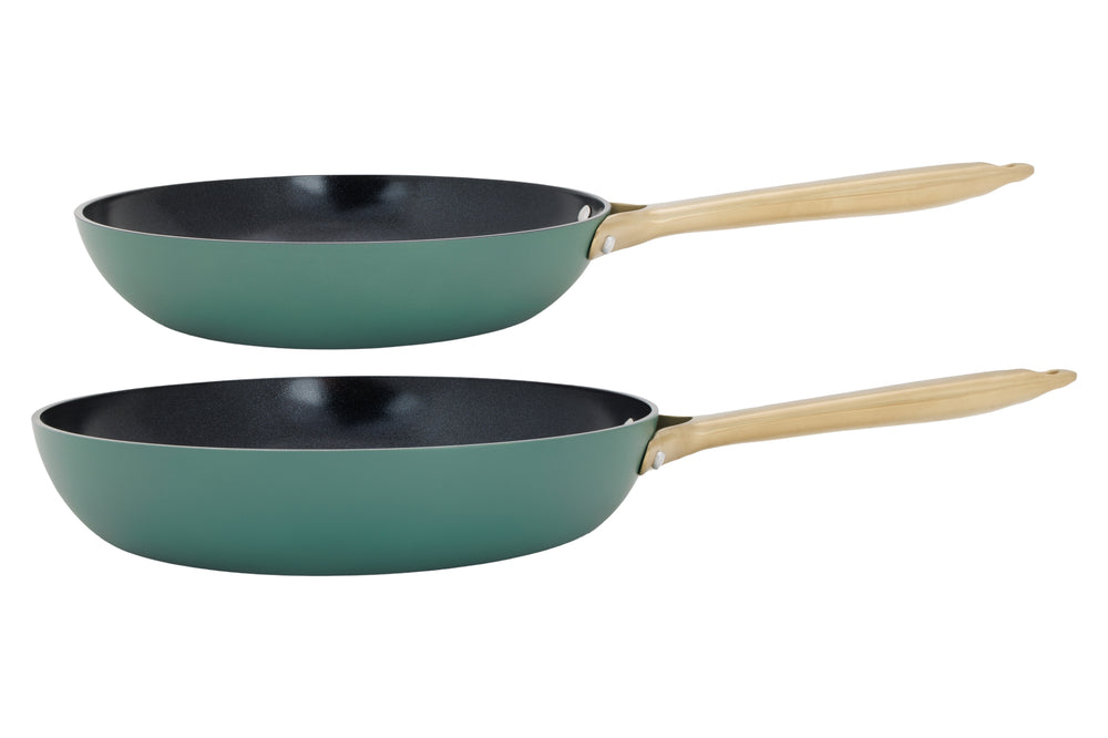 Cookinglife Stegepande sæt Style - ø 24+ 28 cm - Grøn - PFAS fri
