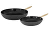 Cookinglife Stegepande sæt Style - ø 24+ 28 cm - Sort - PFAS fri