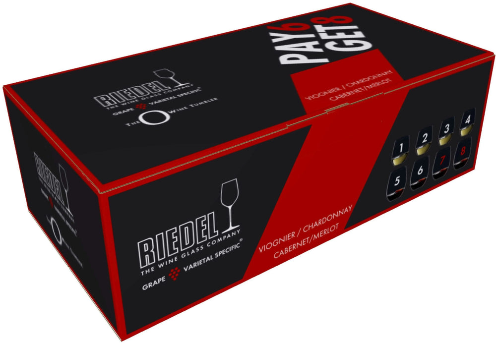Riedel vinglas sæt uden stilk O Wine - 620 ml - Betal 6 Få 8 sæt