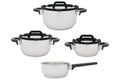 Cookinglife Pannenset Stay Cool 7-Delig - RVS - Kookpan Ø 16, 20, 24 cm & Steelpan Ø 16 cm - egnet til alle varmekilder