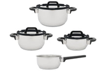 Cookinglife Pannenset Stay Cool 7-Delig - RVS - Kookpan Ø 16, 20, 24 cm & Steelpan Ø 16 cm - egnet til alle varmekilder