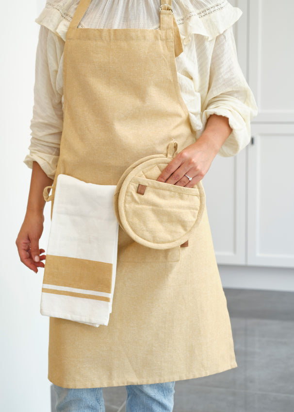 Cosy & Trendy Theedoeken Stoff Amber Gold 50 x 70 cm - 3 Stuks