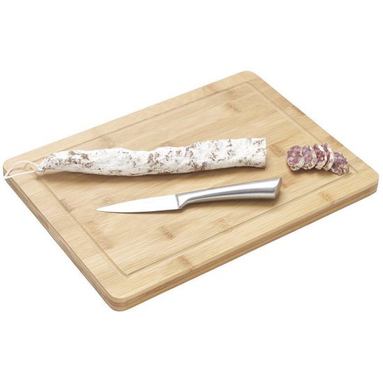 Cookinglife Skærebræt med saftkanal - Bamboe - 25 x 35 x 1,8 cm