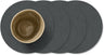 LIND DNA Underlag Nupo - Læder - Antracit - ø 10 cm - 4 Styk