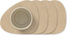 LIND DNA Underlag Nupo - Læder - Sand - 13 x 11 cm - 4 Styk
