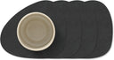 LIND DNA Coasters Nupo - Læder - Sort - 13 x 11 cm - 4 Stykker