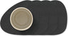LIND DNA Coasters Nupo - Læder - Sort - 13 x 11 cm - 4 Stykker