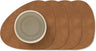 LIND DNA Underlag Nupo - Læder - Nature - 13 x 11 cm - 4 Styk
