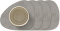 LIND DNA Underlag Hippo - Læder - Antracitgrå - 13 x 11 cm - 4 Stykker
