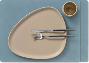 LIND DNA Placemats Nupo - Læder - Lysblå 45 x 35 cm - 2 Styk